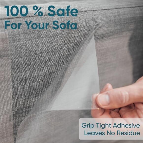 4-Pack Cat Anti Scratch Furniture Protector - 16"x12" Clear Pet Couch Protector - Picture 4 of 7